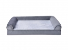 $14.99 Amazon Basics Living Room Couch Dog Bed with Premium Foam, Pressure-Relief Support for Dogs, Grey