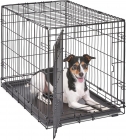 $18.94 MidWest Homes for Pets 30-Inch iCrate for Medium Breeds, 21-40 lbs, Single Door Folding Dog Crate with Divider Panel, Leak-Proof Tray & Secure Latch, Portable, Durable & Easy to Assemble